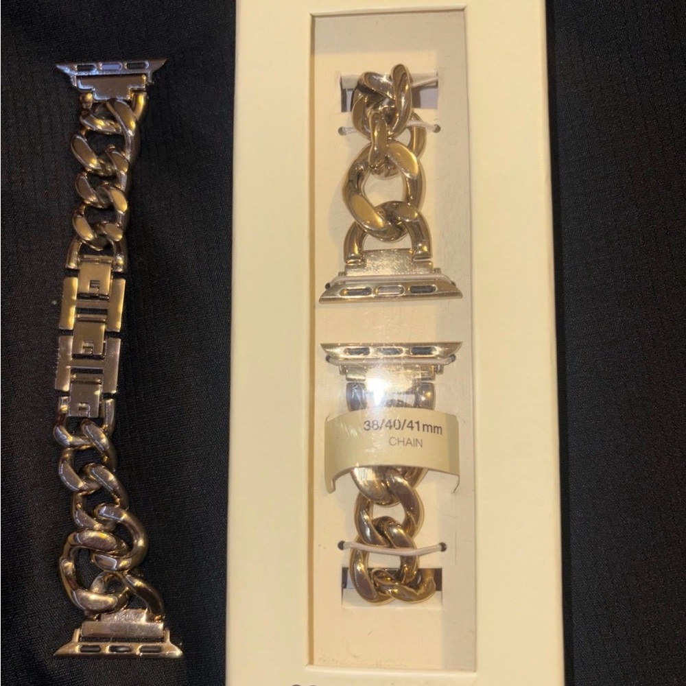 Anne Klein Gold and Silver Chain Watch Band